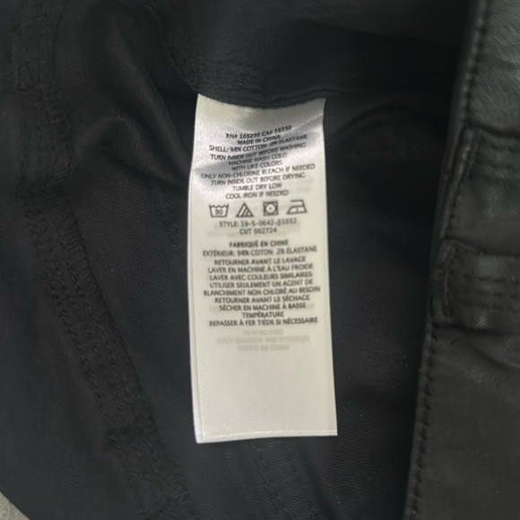 Anthropologie Joie | Sexy Coated Faux Leather Denim | High Rise ! Cargo … - Picture 6 of 10